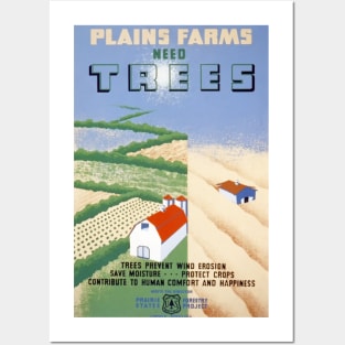 Plains Farms Need Trees Restored US Forest Service Poster Print Posters and Art